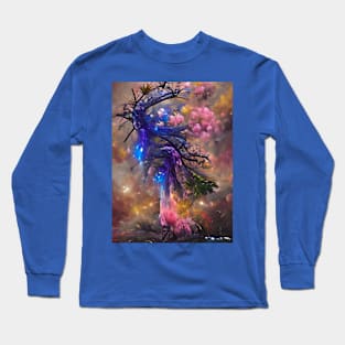 Shadow Dancer Tree in the Galaxy Long Sleeve T-Shirt